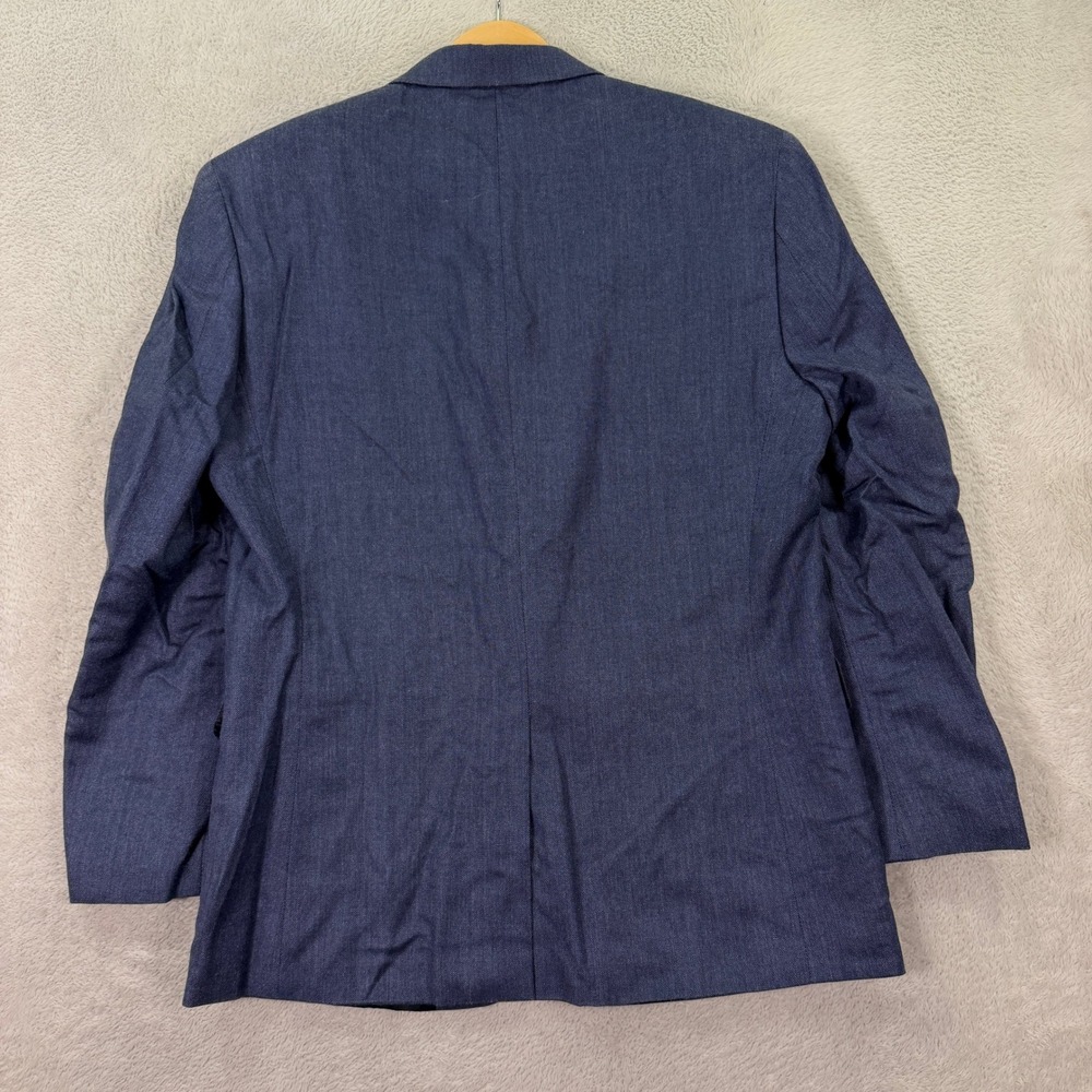Ralph Lauren Mens 40S Slim Fit Short Blue Silk Wool 2-Button Blazer Sport Coat - Picture 10 of 12